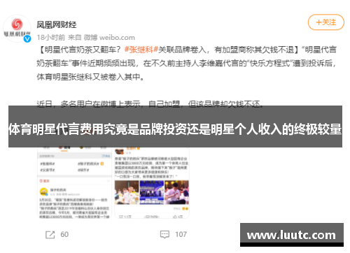 体育明星代言费用究竟是品牌投资还是明星个人收入的终极较量
